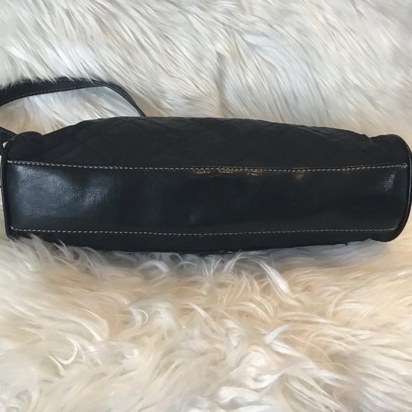 Vintage Villager A Liz Claiborne Company black quilted banquette bag - Picture 6 of 11